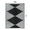 World Rug Gallery Bohemian Stripe Diamond Reversible Recycled Plastic 5' X 7' Black Outdoor Rug 6071BLACK5X7 - alternate 6